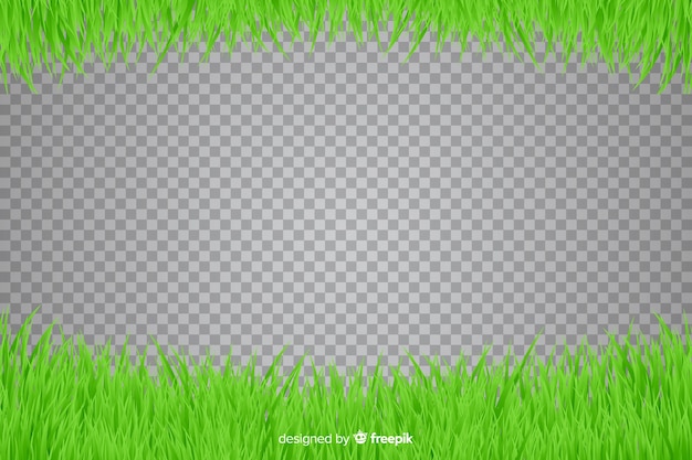 Free Vector border of grass realistic style