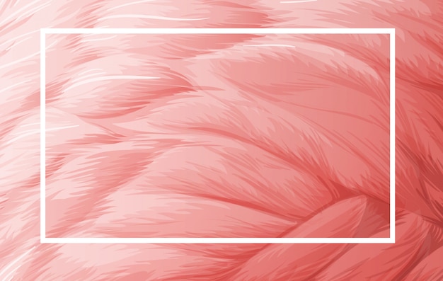 Border template with pink feather