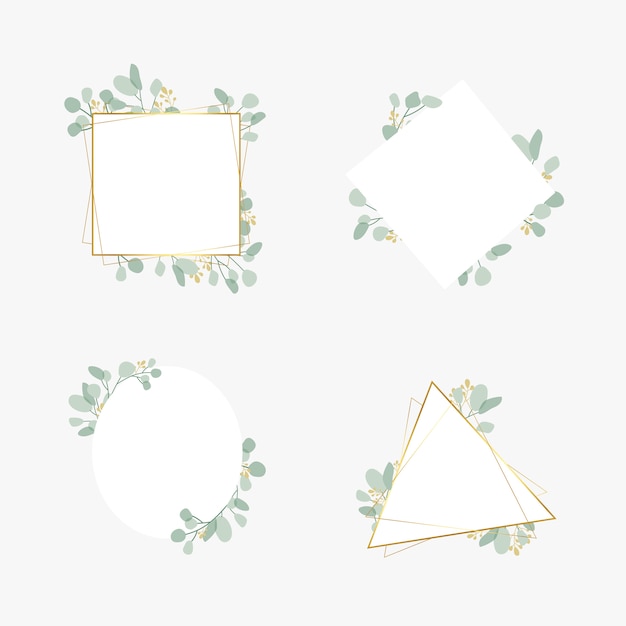 Botanic wedding frame set