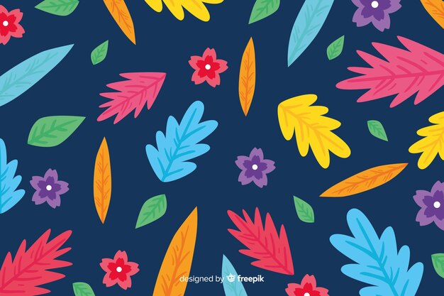 Botanical background flat design