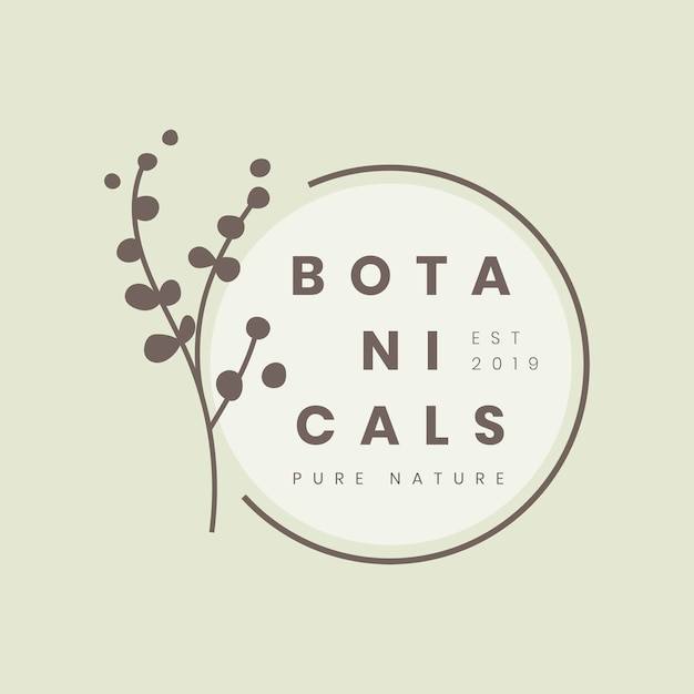 Free Vector botanical business logo template, aesthetic design for organic business vector