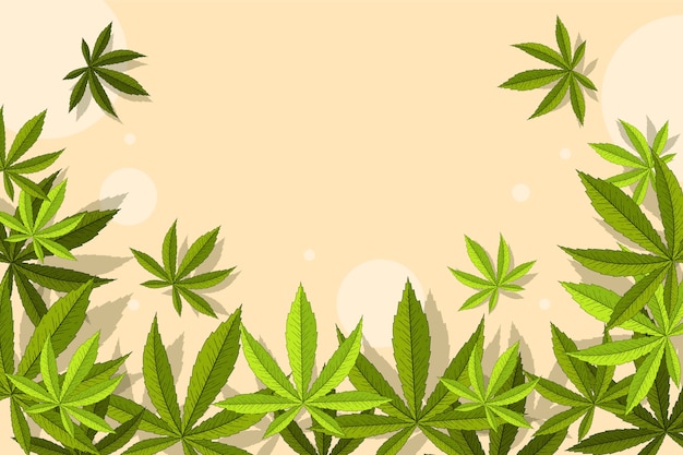 Free Vector botanical cannabis leaf background