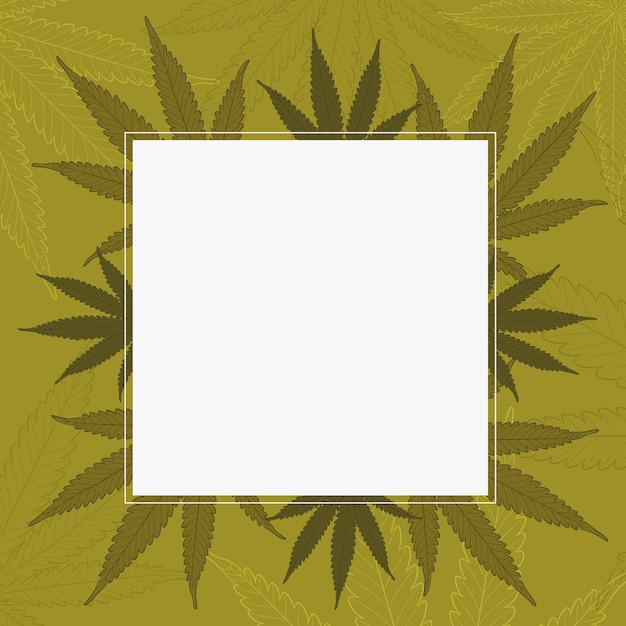 Free Vector botanical cannabis leaves background