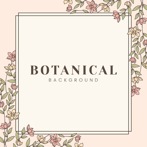 Botanical floral mockup illustration