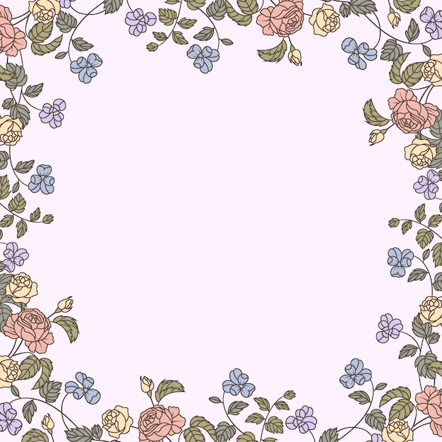 Botanical floral mockup illustration