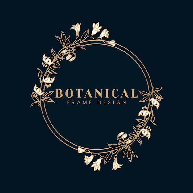 Botanical floral mockup illustration