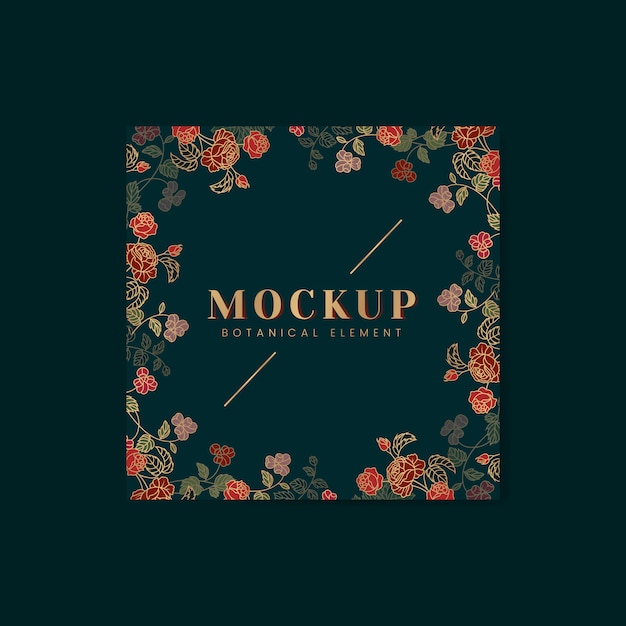 Free vector botanical floral mockup illustration