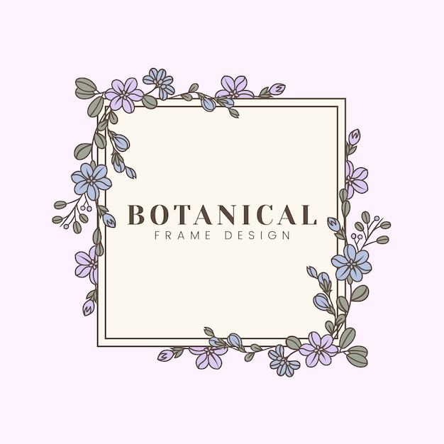 Botanical floral mockup illustration