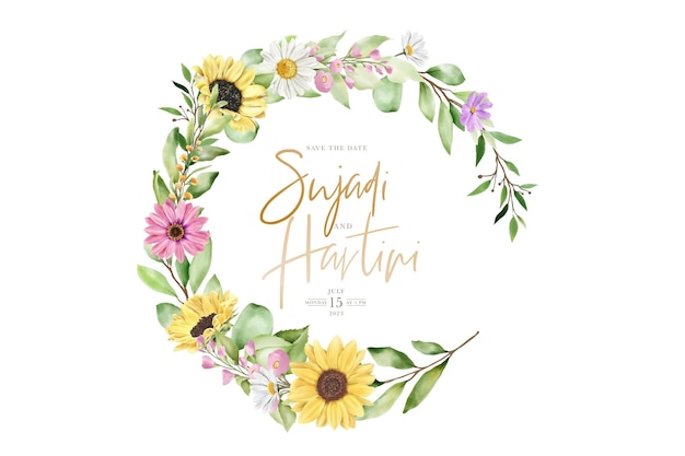 botanical floral summer border and frame background design