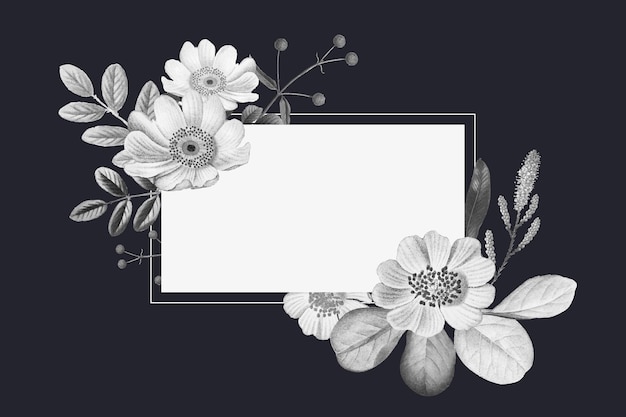 Free Vector botanical frame  hand drawn vintage illustration