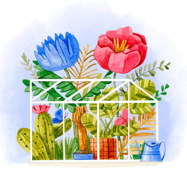 Free vector botanical garden illustration