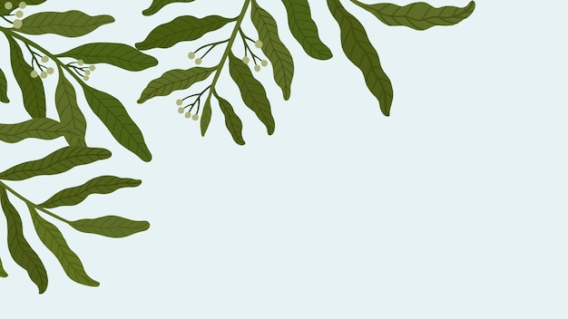 Free Vector botanical leafy copy space mobile wallpaper vector