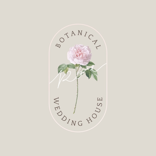 Botanical wedding card