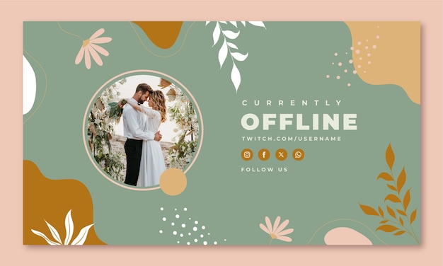 Botanical wedding twitch background