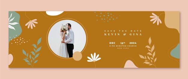 Botanical wedding twitter header