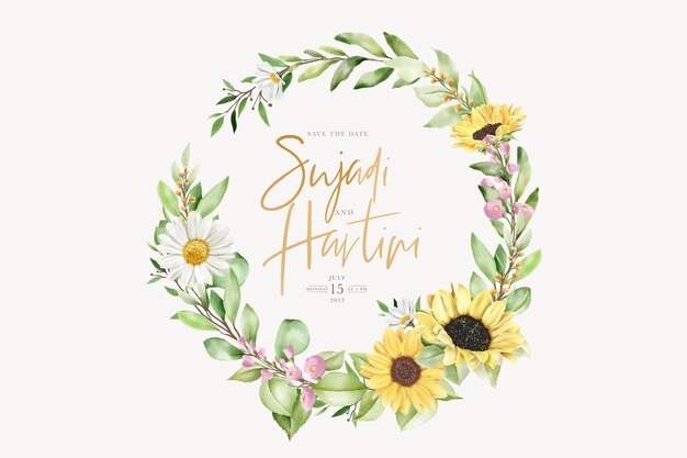 botanical wreath floral summer background design