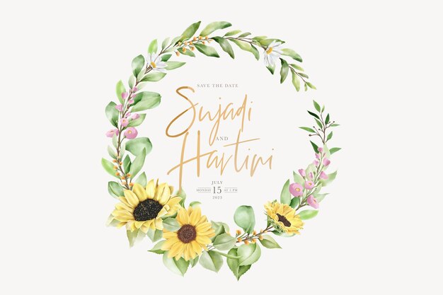 botanical wreath floral summer background design