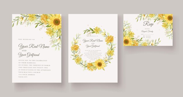 Botanical wreath and frame floral summer background design