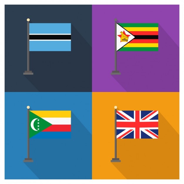 Free Vector botswana zimbabwe comoros united kingdom