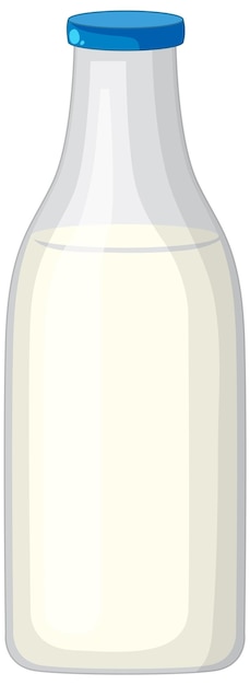 A bottle of milk isolated