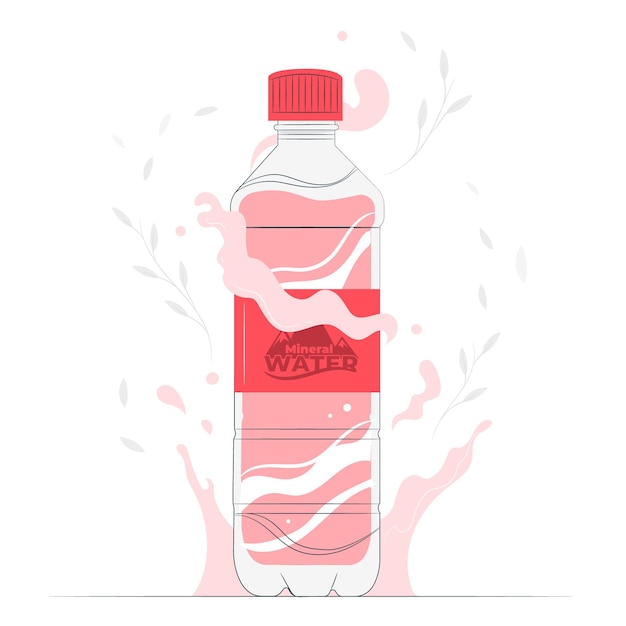 Free Vector bottle of water concept illustration