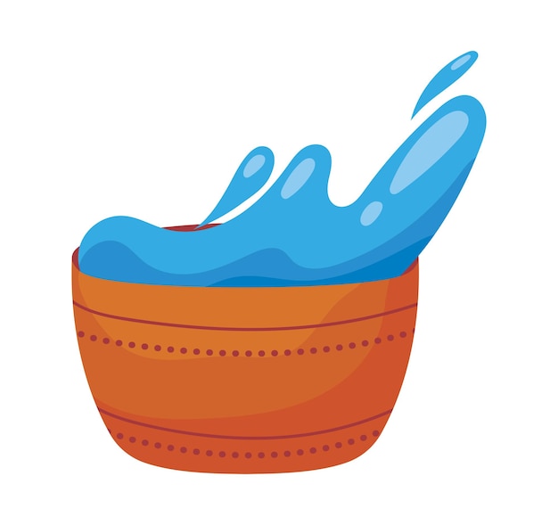 Free Vector bowl with water icon white background