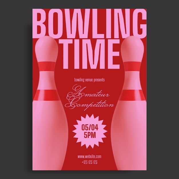 Bowling  flyer template design