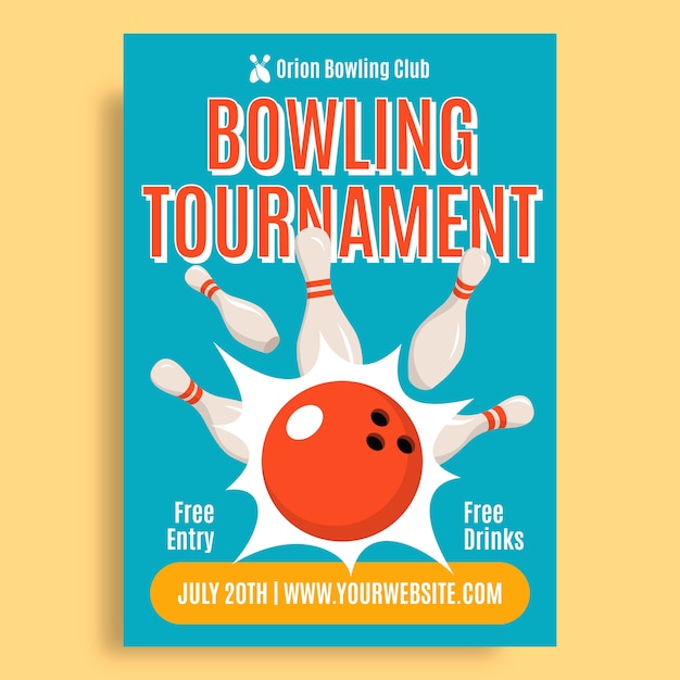 Bowling  flyer template design