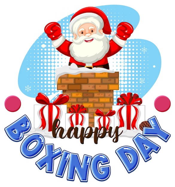 Free Vector boxing day banner design