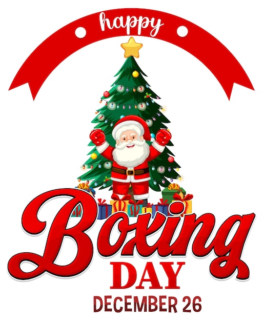 Free Vector boxing day banner design