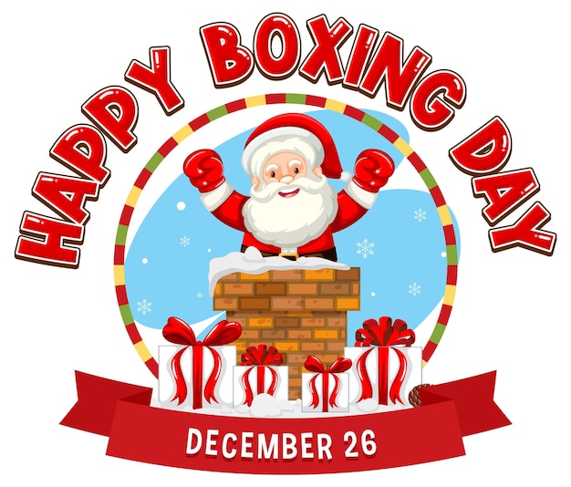 Free Vector boxing day banner design