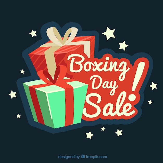 Boxing day discounts background