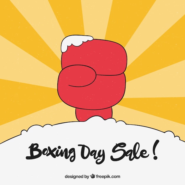 Free vector boxing day discounts background