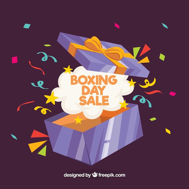 Free Vector boxing day discounts background