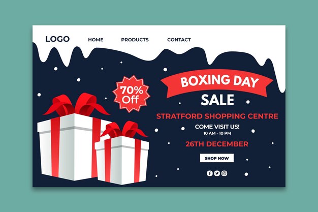 Boxing day landing page