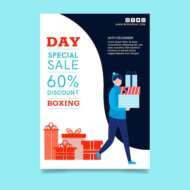 Boxing day poster a4 concept