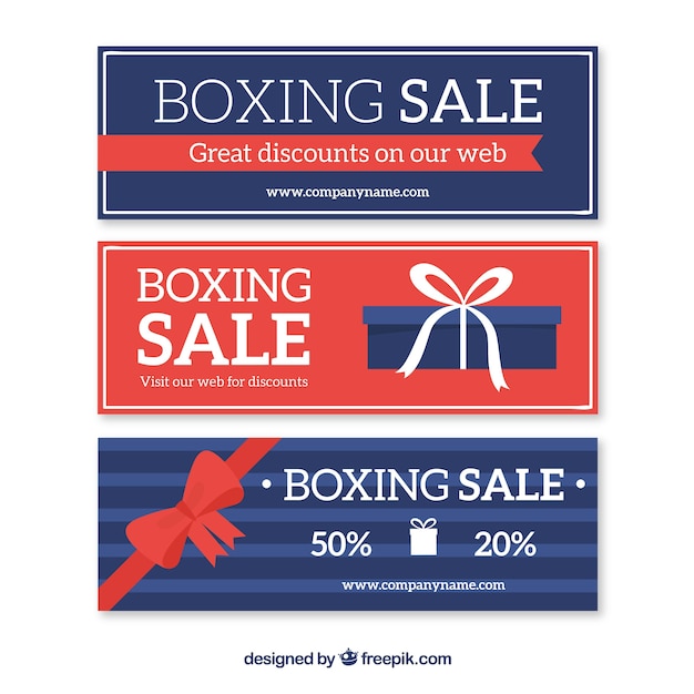 Boxing day sale banner in navy blue 