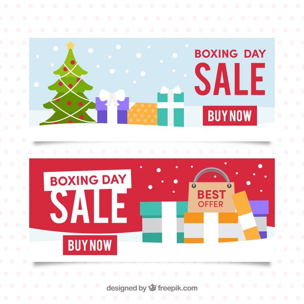 Boxing day sale banners