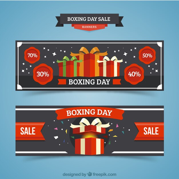 Boxing day sale banners