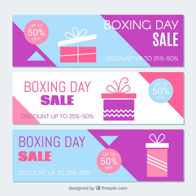 Boxing day sale banners