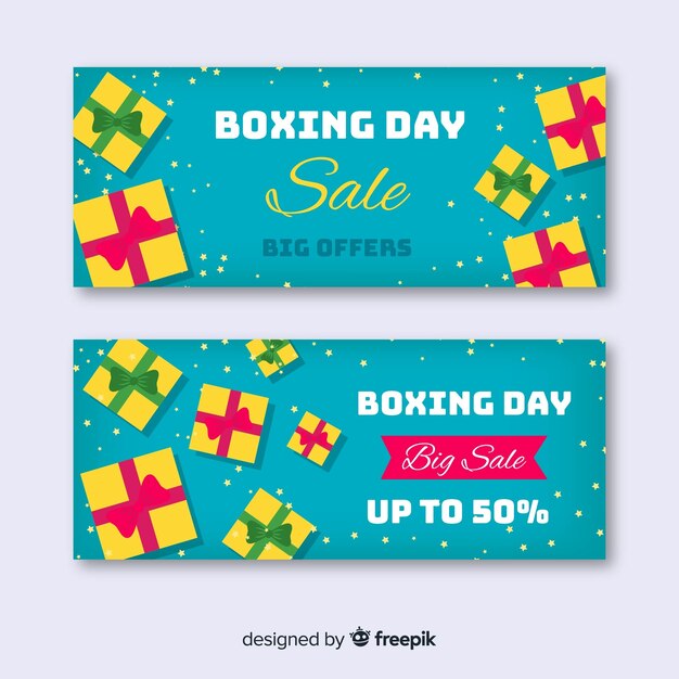 Boxing day sale banners