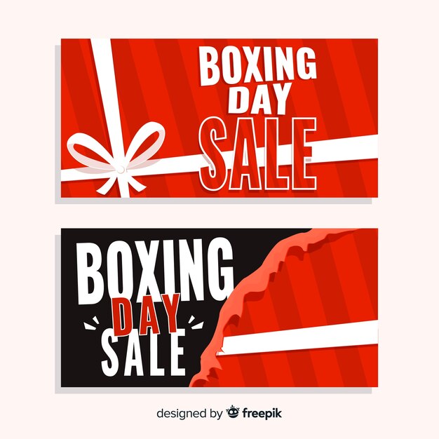 Boxing day sale flat banner