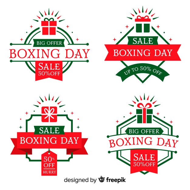 Boxing day sale label collection