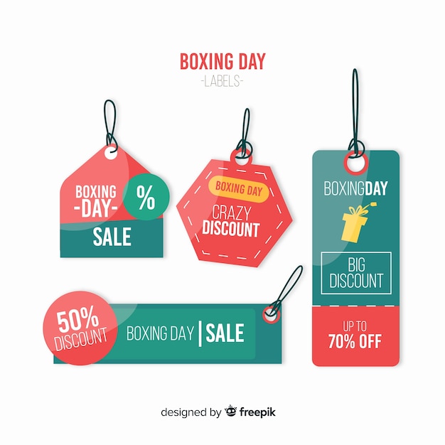 Boxing day sale labels collection