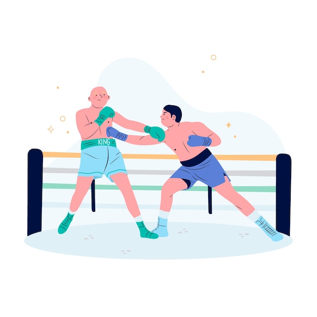 Free Vector boxing hand drawn illustration