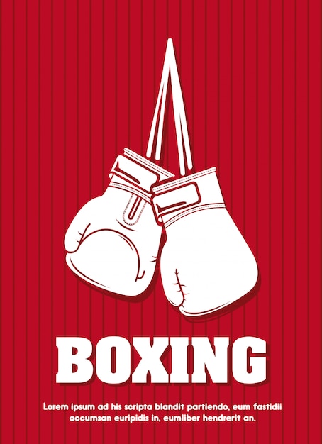 boxing poster template graphic design