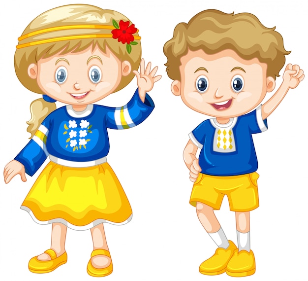 Boy and girl from Ukraine