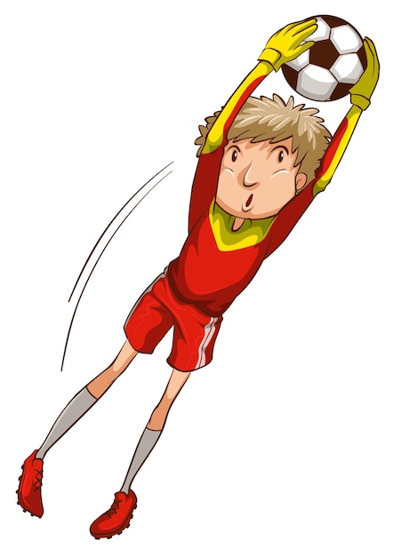 Free vector a boy playing soccer