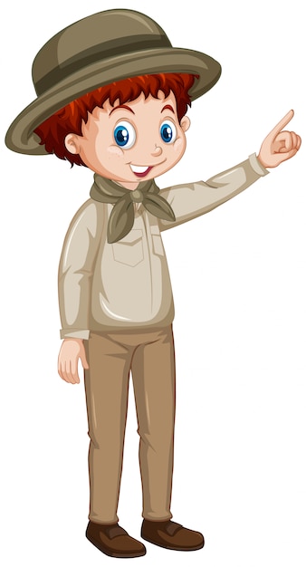 Boy in safari uniform