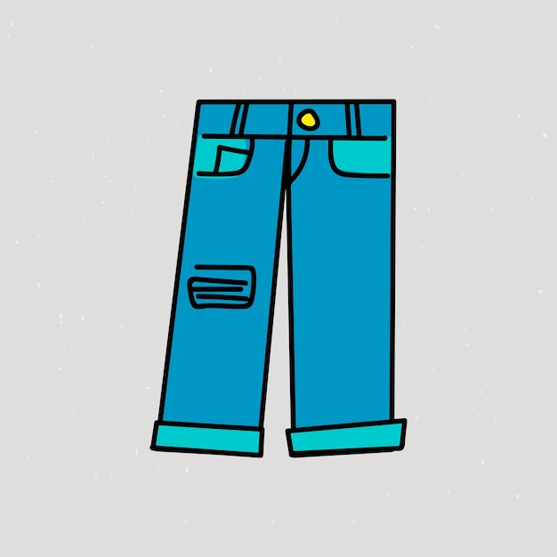 Free Vector boyfriend jeans illustrated on a gray background vector